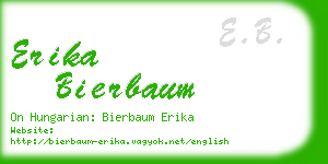 erika bierbaum business card